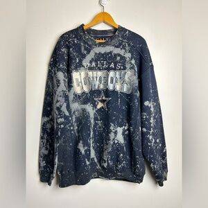 Galt Sand Dallas Cowboy Men's M Bleached Tie Dye Sweatshirt Navy Blue Sport